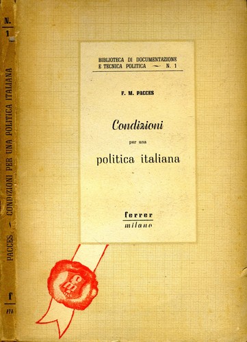 Condizioni per una politica - una,